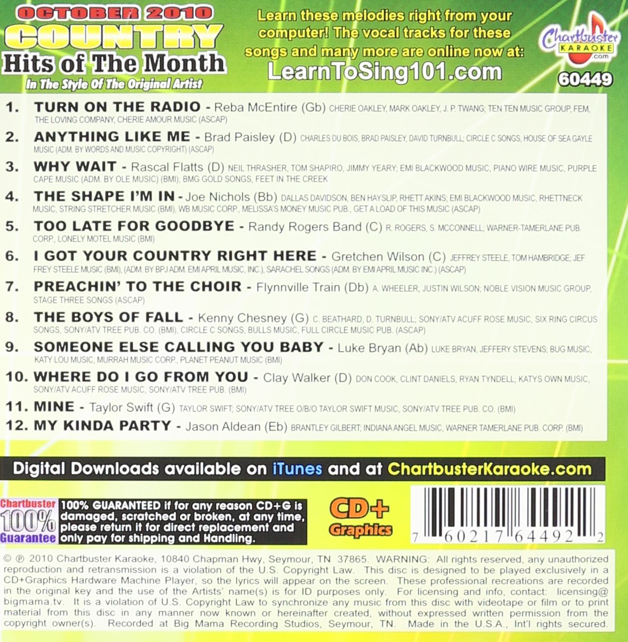 Country Hits of Month October