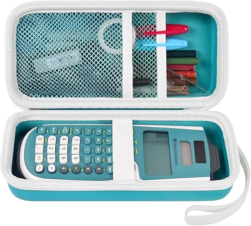 Funda compatible con Texas Instruments TI-30XS para calculadora científica MultiView, bolsa organizadora de transporte con bolsillo de malla para