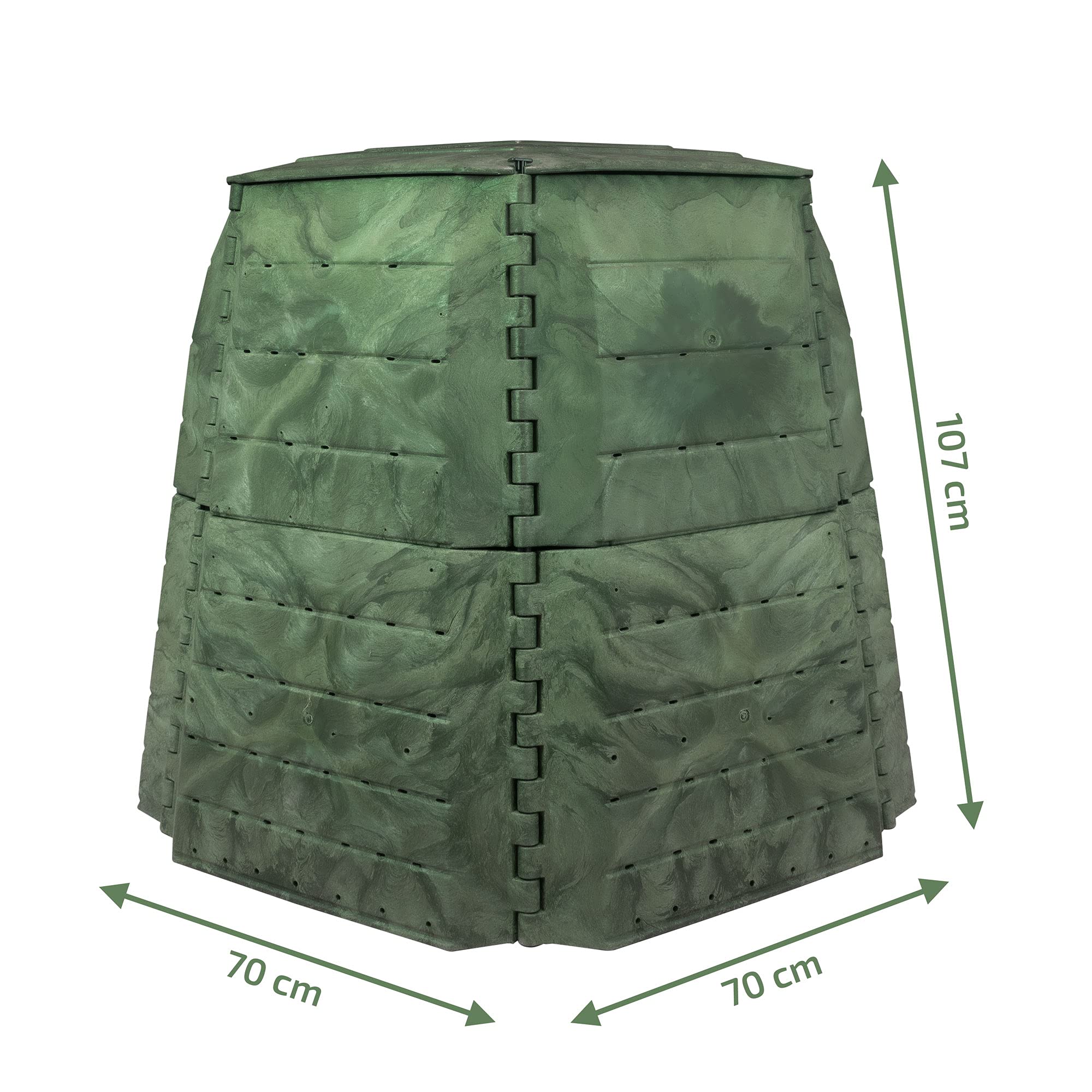 Premium Thermokomposter 1065 Liter aus dickwandigem Kunststoff für Küchen - und Gartenabfälle – Umweltschutzpreis Gewinner – Made in Austria