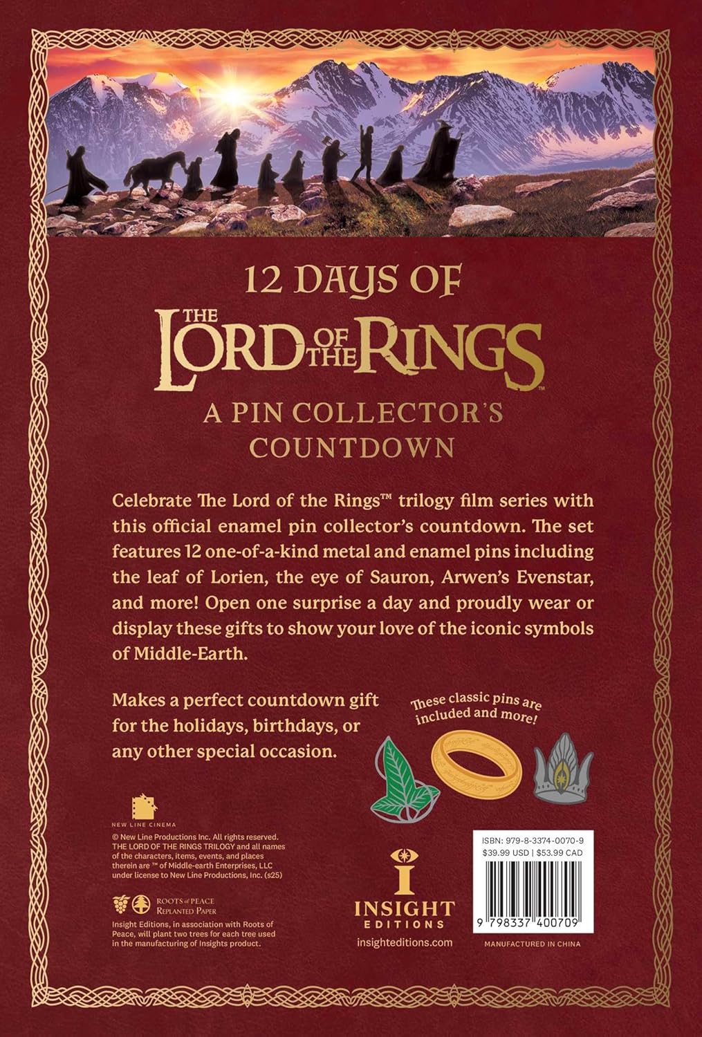 12 Days of The Lord of the Rings: A Pin Collector's Countdown      Calendar – Pop up, September 16, 2025
