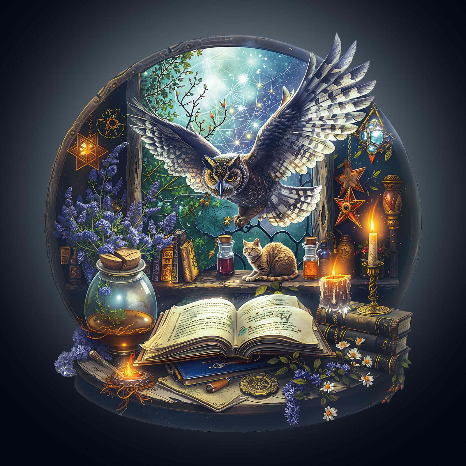 WOODBESTS Wooden Puzzles for Adults, The Owl’s Desk Wooden Puzzle, Irregular Unique Puzzles, Beautiful Gifts for Puzzle Lovers (13.4 * 12.6 in 260pcs) — image 1