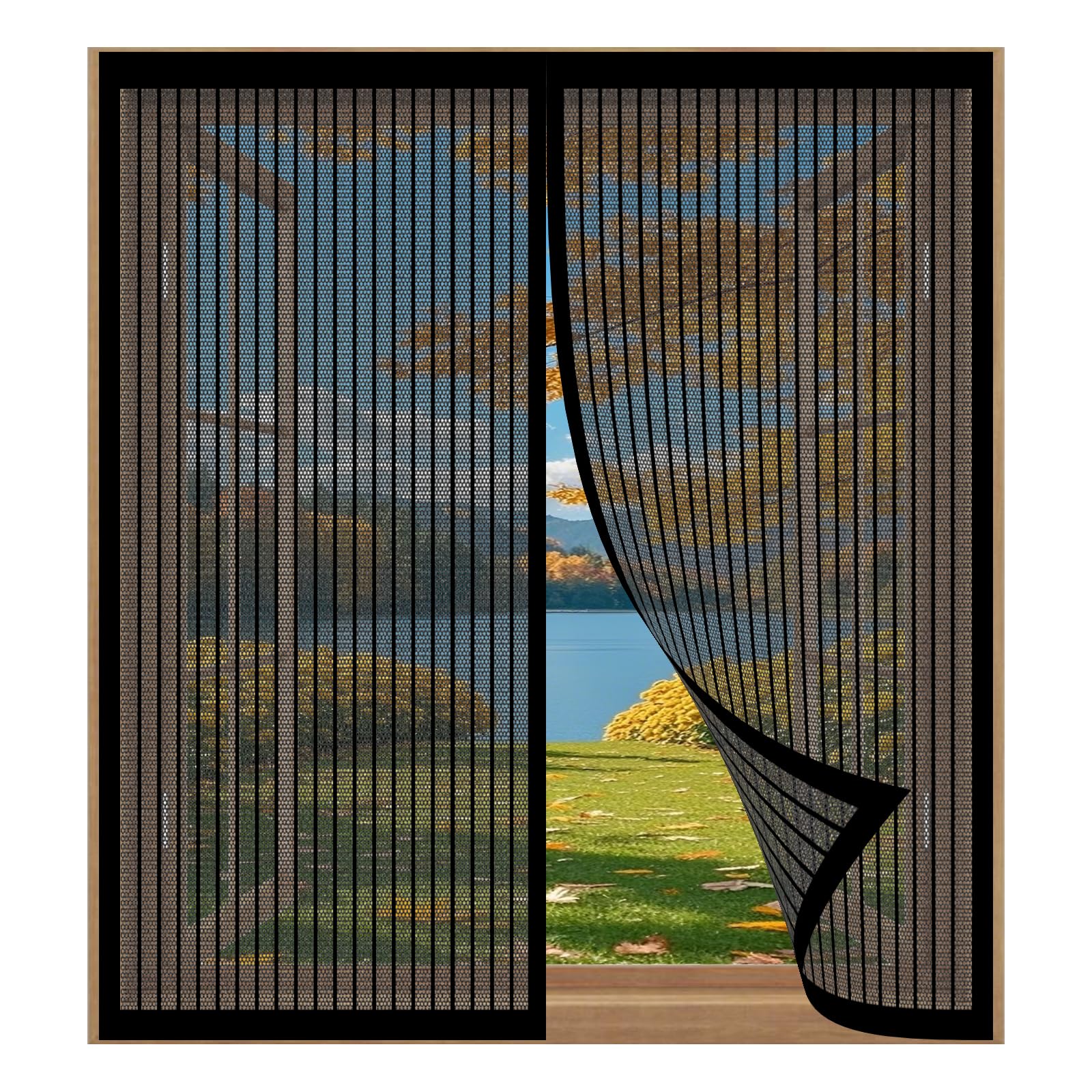 Fly Screen Mosquito Net 45 x 65 cm Easy Installation No Drilling Or Screwing Insect Protection Window Mosquito Net for Windows Nets to Keep Bugs Out, Black