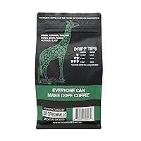 Vista 2 de Dope Coffee Grano entero Tanzania Peaberry tostado oscuro, Rainforest Alliance, 100% café arábica, 12 onzas