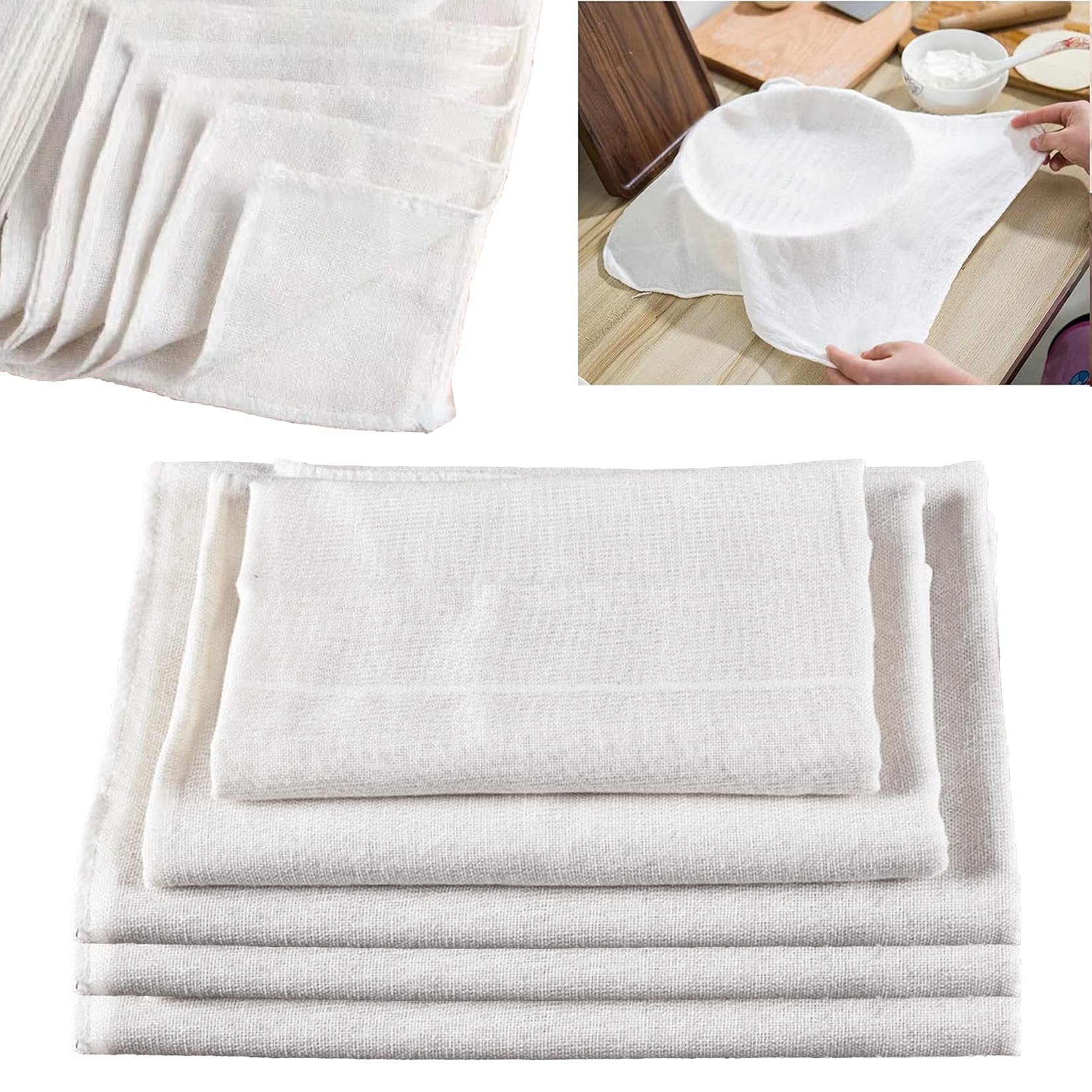 Tela Para Colar Queso Reutilizable 4 Piezas Tela Filtrante, 50x50cm Paños De Queso Para Colar, Tela Para Queso, Paño Para Hacer Quesos, Telas Algodon Reutilizable, Paño Para Cocina Para Filtrar Frutas Leche