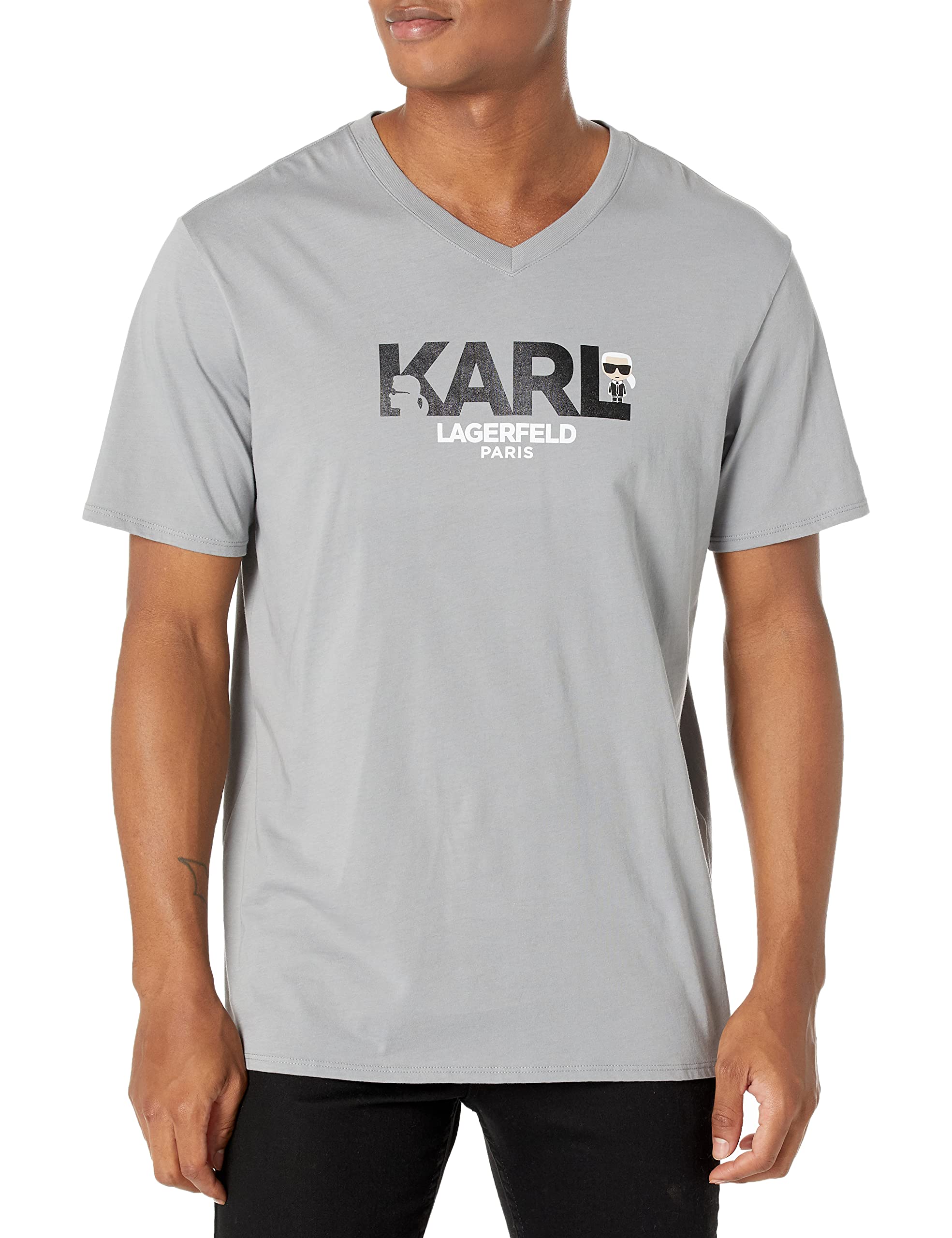 Karl Lagerfeld ParisParis Men's Karl Profile V-Neck Shirt