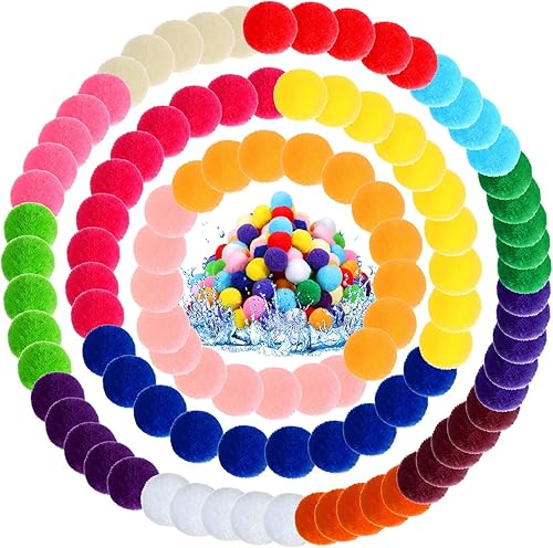 Leyndo 160 bolas de agua para salpicaduras de 2.5 pulgadas, grandes, suaves, reutilizables, para absorber el agua, juguetes de verano con 2 bolsas