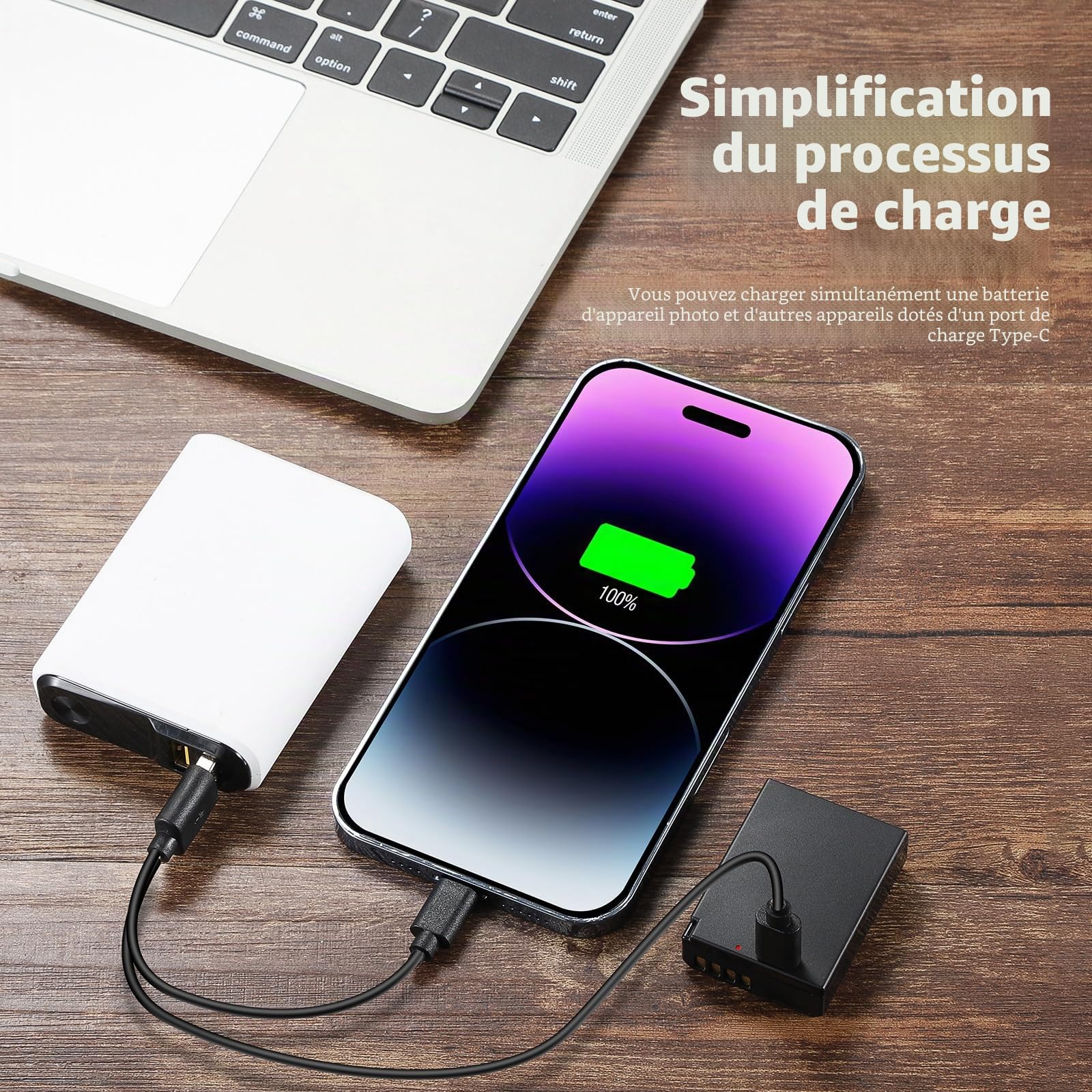 ENEGON LP-E10 Lot de 2 Batteries de Rechange USB-C à Charge directe 1500 mAh pour Canon LP-E10,Compatible avec Canon EOS 1100D 1200D 1300D 1500D 2000D 3000D 4000D Kiss X50 X70 EOS Rebel T3 T5 T6 T7