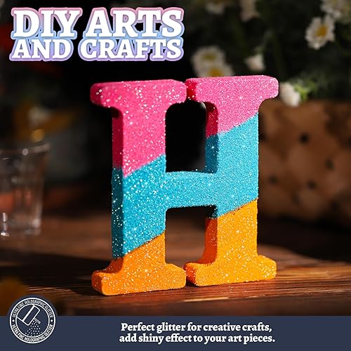 Miniatura 64 de LEOBRO Brillantina rosa, 5.29 onzas, purpurina gruesa rosa intenso para manualidades, resina, cuerpo de uñas, decoración de fiestas de vacaciones