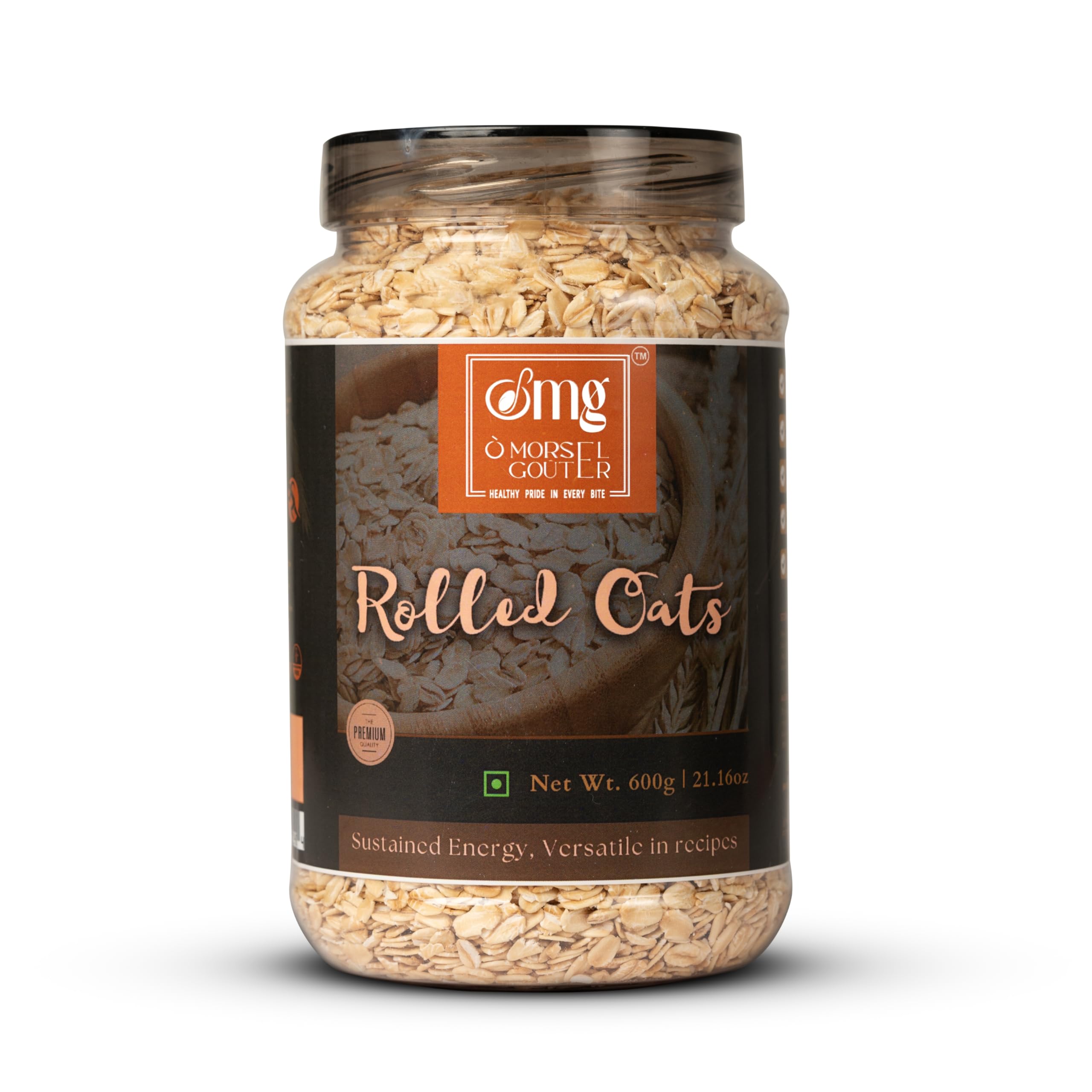 Rolled Oats 600gm - Ò MORSEL GOÛTER | 100% Wholegrain | Plant-based Protein | Blood Sugar Management | Versatile-image-42