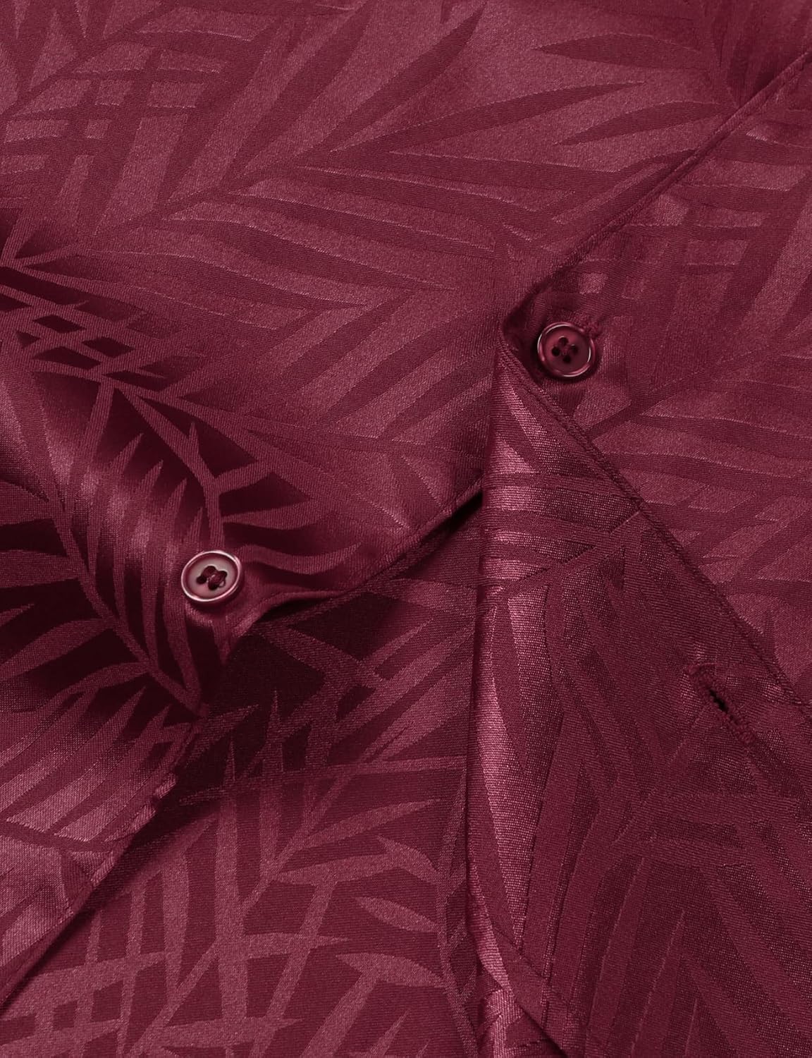 JEMITOP Mens Shiny Satin Silk-Like Designer Shirt Summer Regular Fit Short Sleeve Button Up Floral Shirt with Pocket