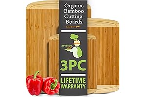 Premium Royal Craft Bamboo Wood Cutting Board Set with Lifetime Replacements