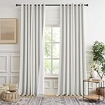 Olive Green Blackout Curtains Linen Textured for Bedroom Black Out Linen Curtains 84 Inches Long Full Light Blocking Thermal Insulated Drapes Panels Energy Saving with White Liner 52x84 Inch 2 Panels