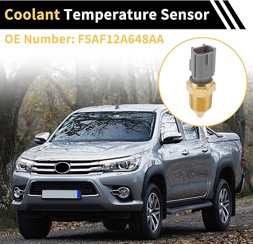Miniatura 3 de Sensor de temperatura del refrigerante para Ford F-150 1996-2004 Temperatura del agua Temp Remitente Unidad Sensor No.F5AF12A648AA Tono dorado