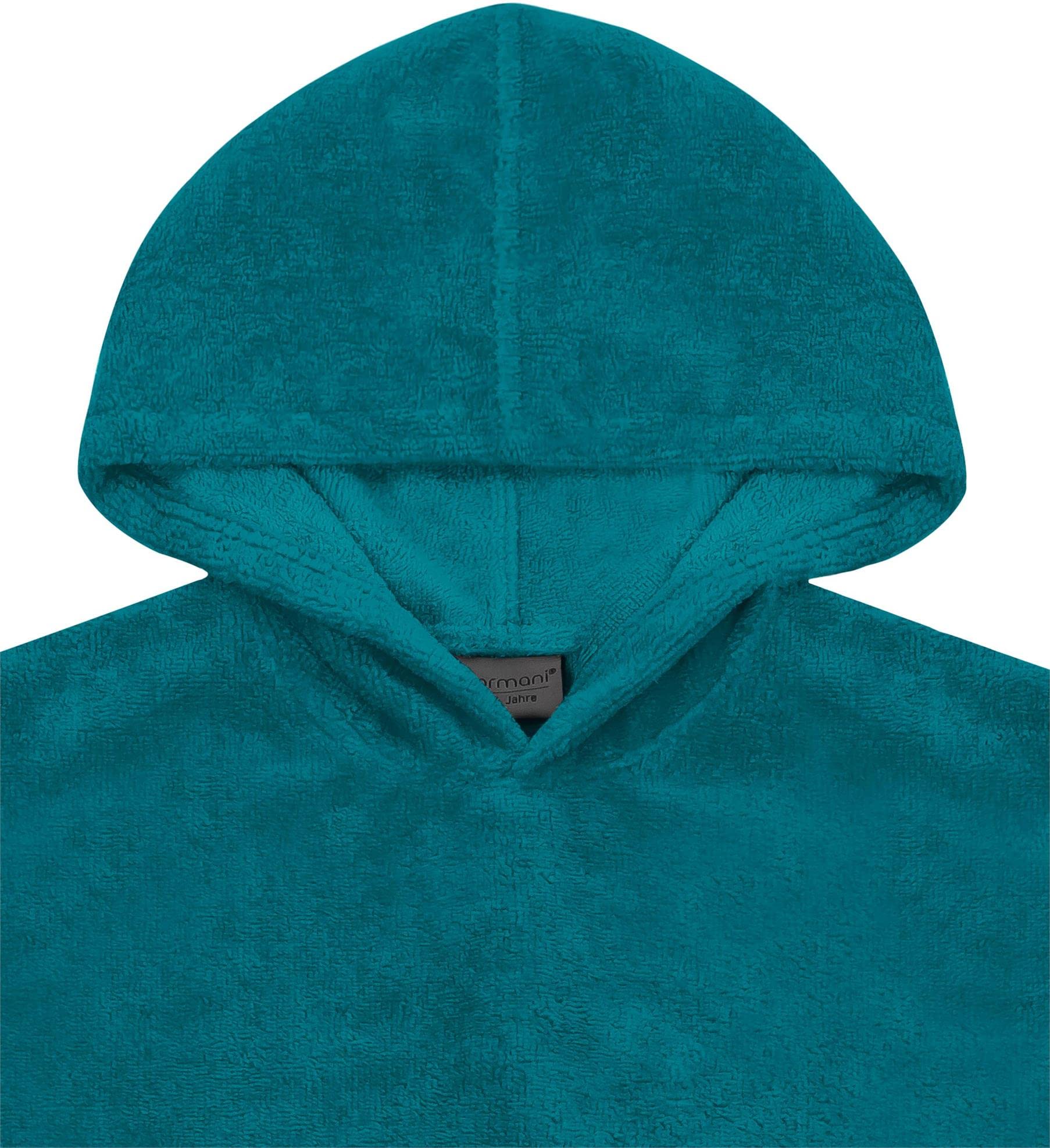normani Kinder Badeponcho bis 13 Jahren langarm Badehandtuch - Frottee Kapuzenhandtuch Handtuch-Poncho Surferponcho für Jungen und Mädchen