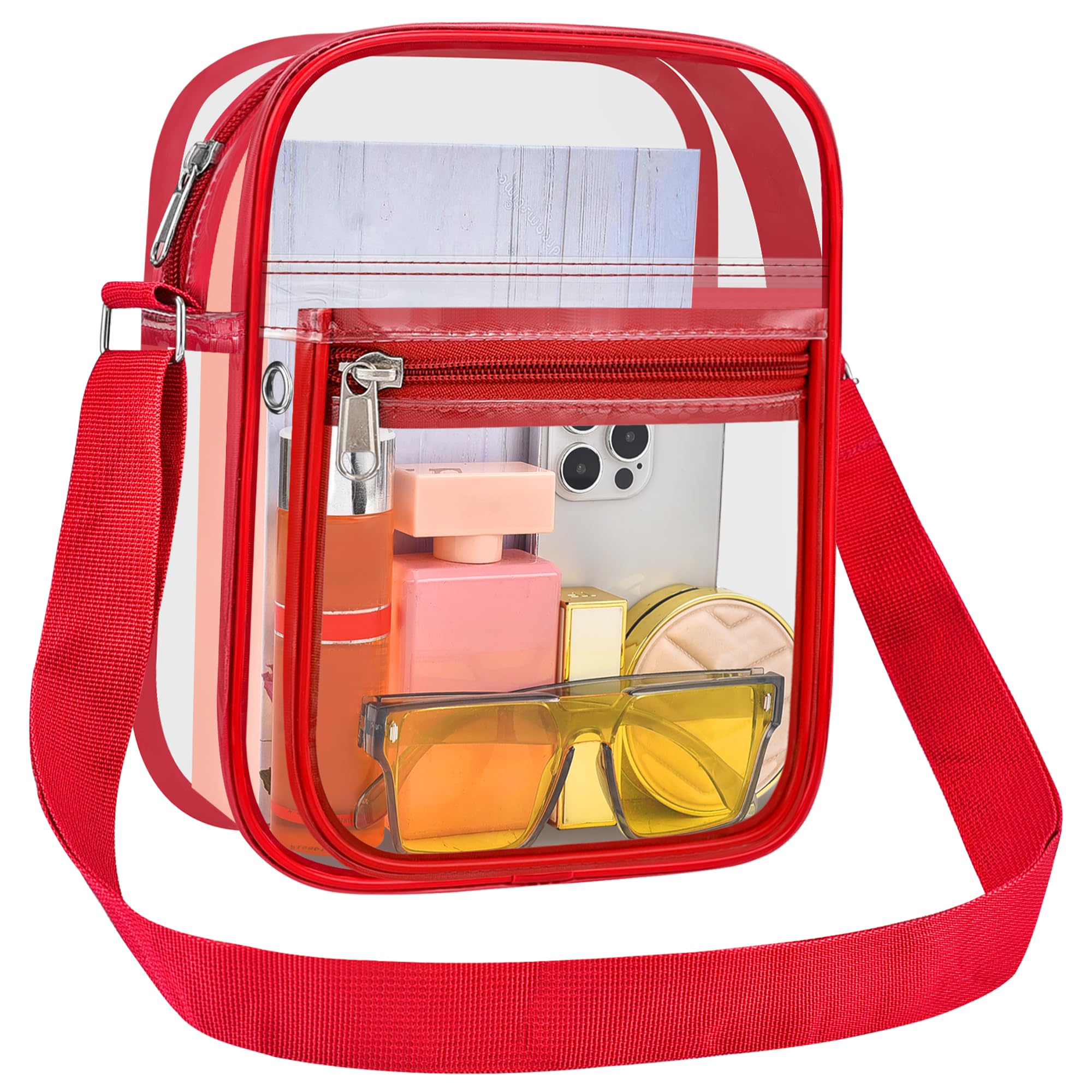 USPECLARE Clear Bag Stadium Approved Clear Crossbody Bag for Men and Women