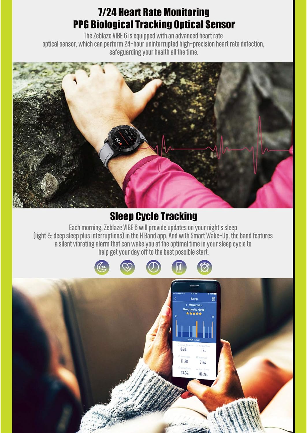 Amazon.com: SUQIAOQIAO Zeblaze Vibe 6 Smart Watch Heart Rate Bluetooth  Call, 1.3 Inch IPS Color Touch Screen Bracelet 300Mah Battery Multi Sport  Mode,Black : Electronics