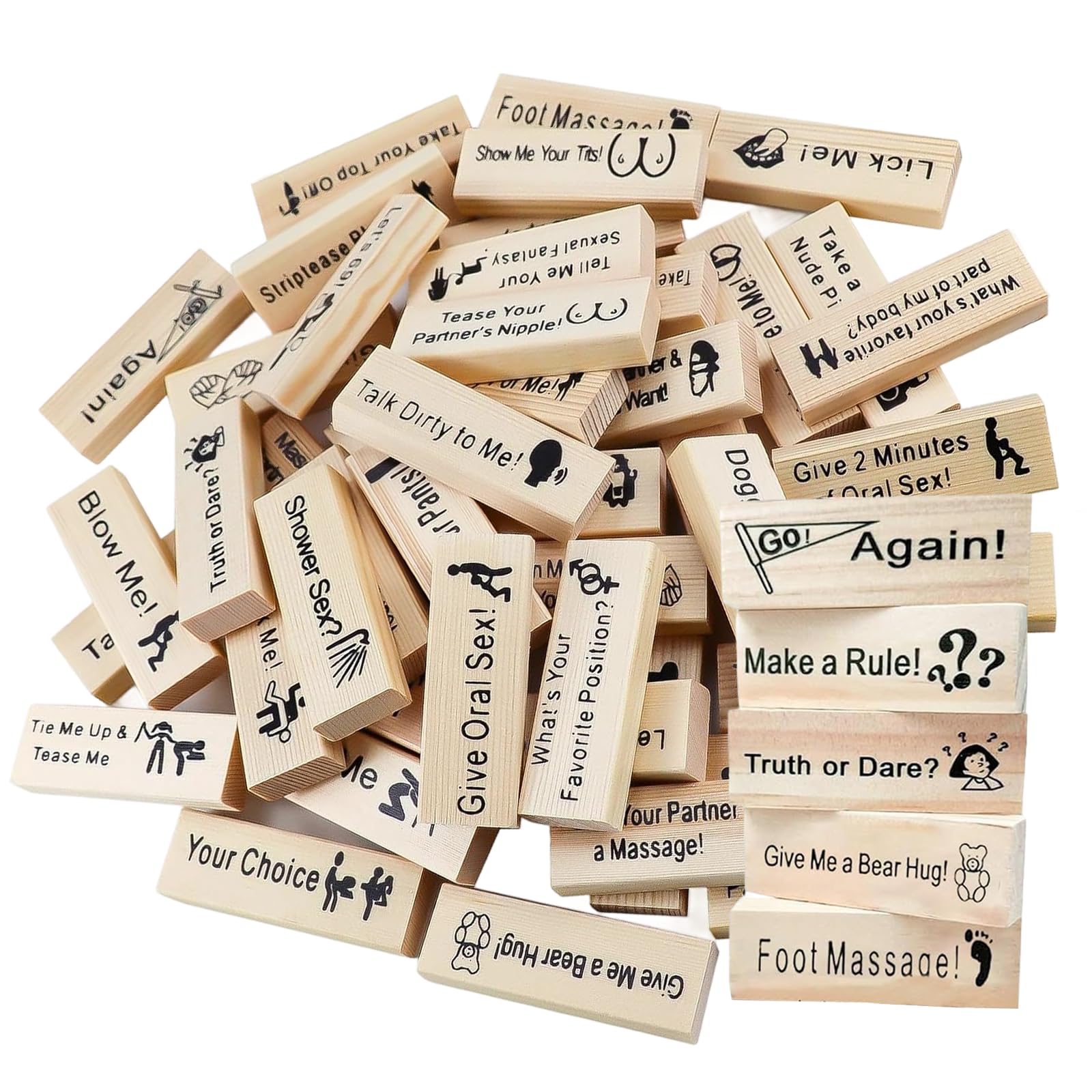 ZHAO GE Block Tower Game, Jenga Game Adults, The Lust Tower Blocks, Lust Tower, Super Naughty Block Tower Game, Valentine Tumbling Tower Stacking Blocks, Funny Couple Game for Adults