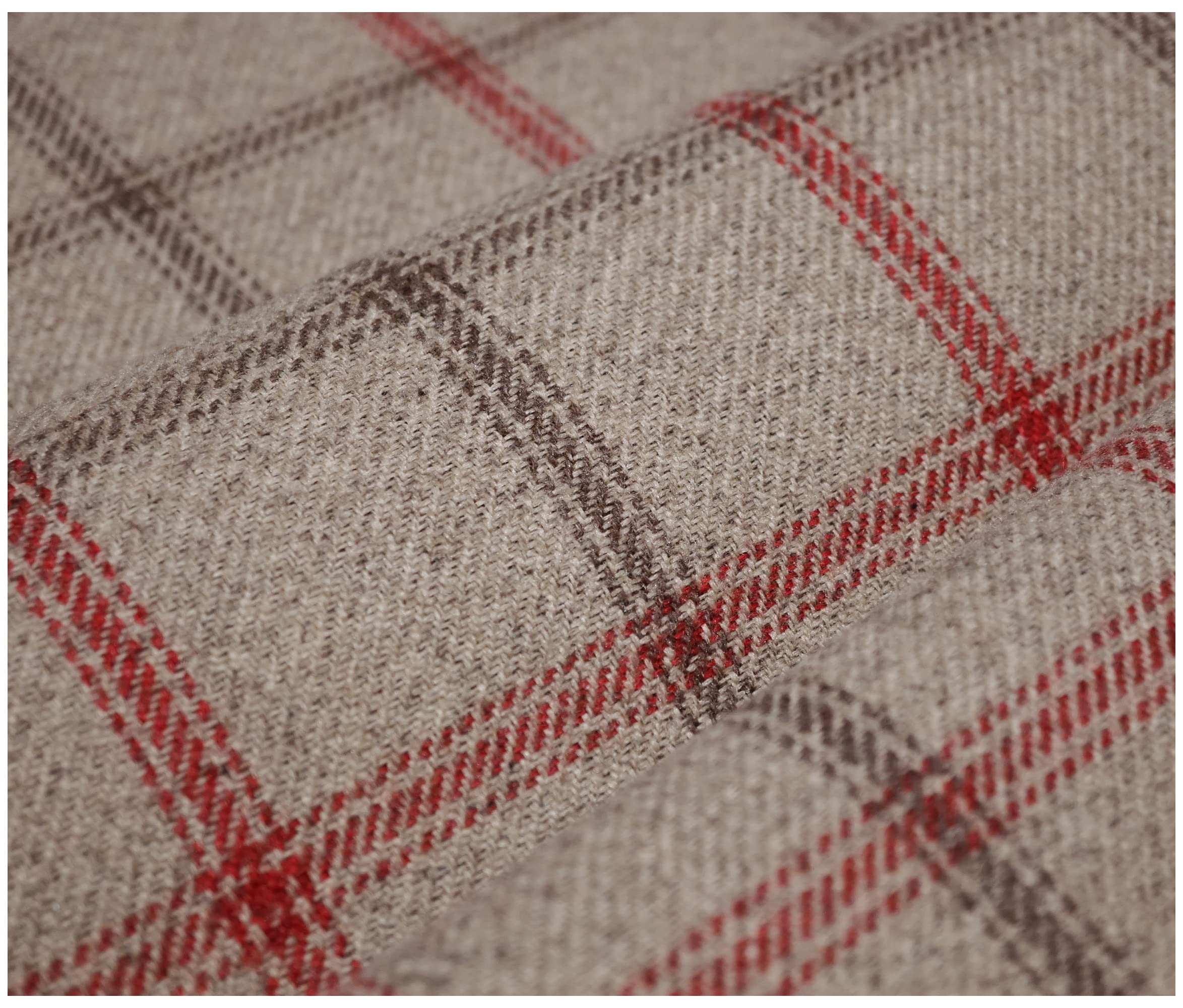 Lewis Balmoral Thick Wool Effect Tartan Upholstery Curtain Fabric Sofa Plaid Fabric (200 x 140cm (2 Metre), Hunter)