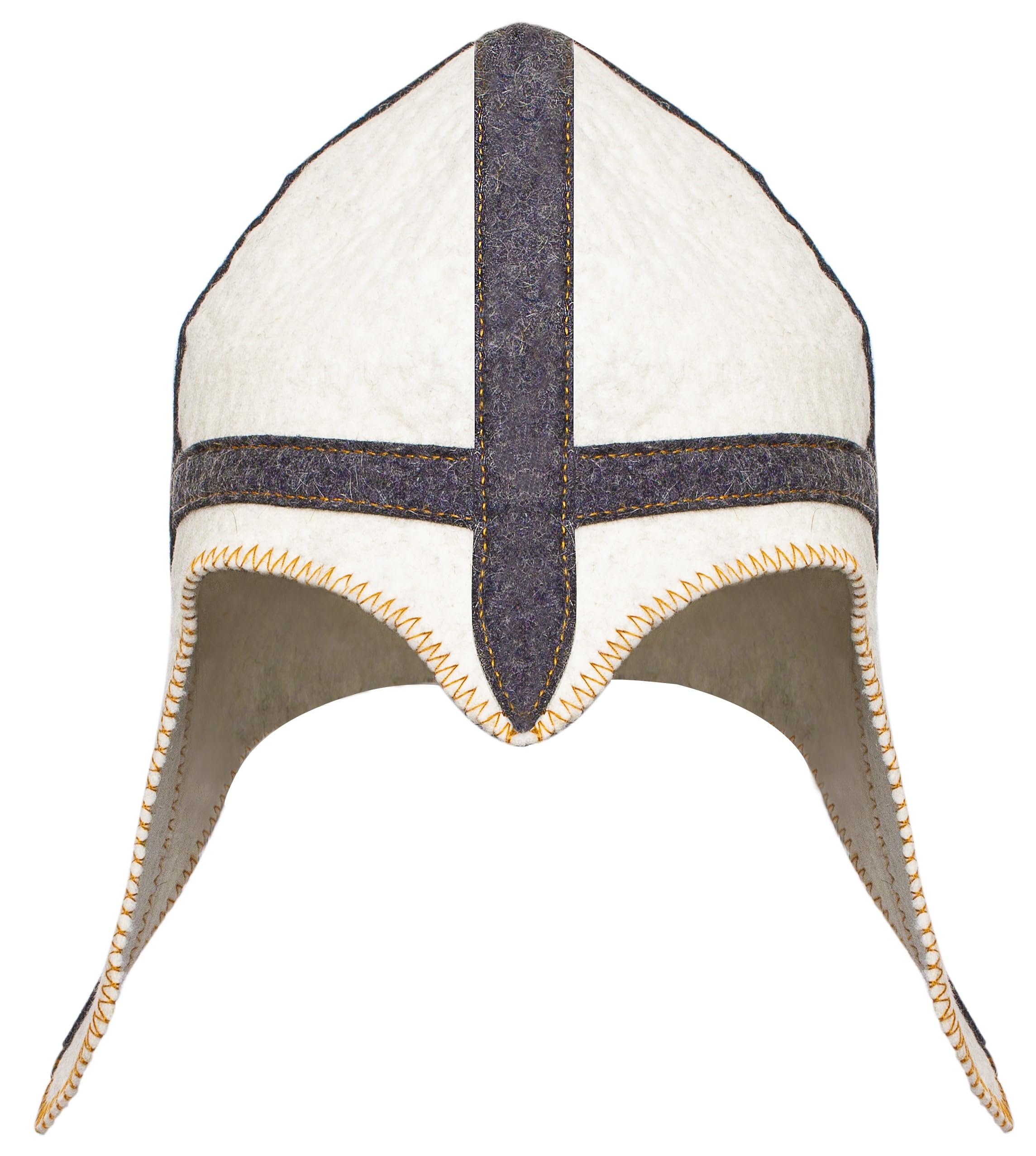 ASKOLD Wool Sauna Hat Viking Finnish Sauna Hat Ukrainian Banya Hat for Men Sauna Cap for Men Felt White