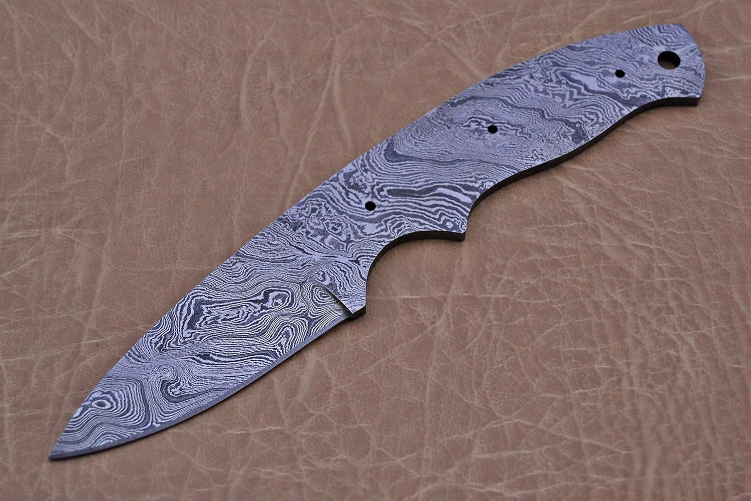 4 Pieces Set of 7.5 and 8.5 and 9 inches Long Hand Forged Damascus Steel Blank Blade Skinning Knife Set, 3 to 4.5 inches Cutting Edge, Compact Pocket Knife Blanks