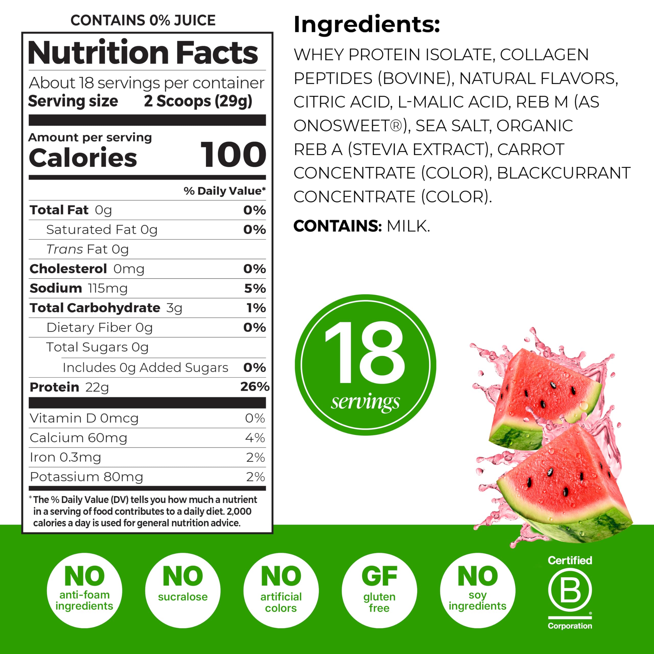 Orgain Clear Whey Isolate 22g Protein Powder, Watermelon, 18 Servings — Amazon image 7