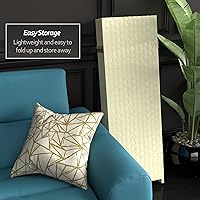 Vista 66 de Pantalla plegable de fibra tejida corta de 4 pies - Crema - 4 paneles