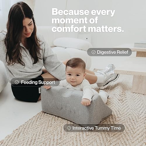 Miniatura 5 de Vonu Burplee - Soporte de lactancia para bebé, alivio de eructos, gases y reflujo, soporte para el tiempo boca abajo para fortalecer la fuerza del