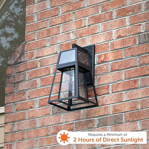 Miniatura 3 de Gama Sonic Aria 66B50010 - Lámpara solar de pared para exteriores, aplique de calidad de diseñador de lujo, luz LED blanca cálida de 2700 K,