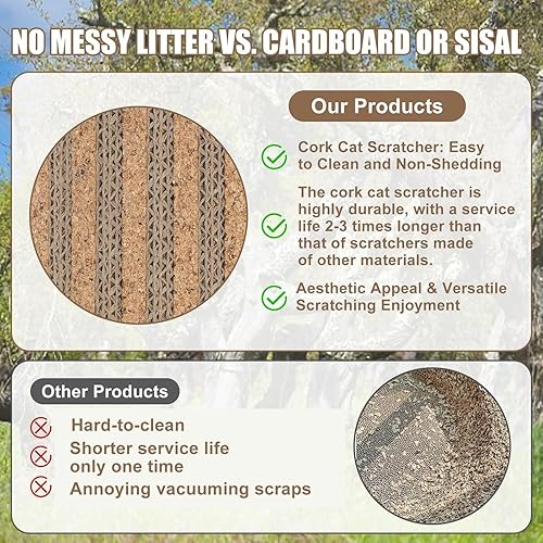 Natural Cork-Cat Scratch mat-Cat Scratch Pad Rug-cat — lifestyle photo