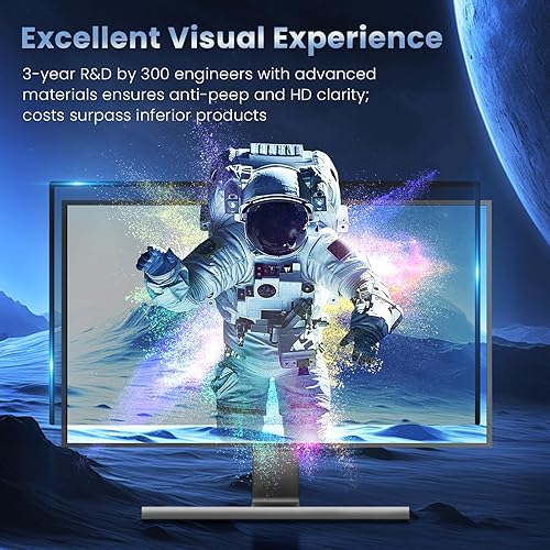 Miniatura 6 de Filtro magnético de pantalla de privacidad para monitor de 24 pulgadas para computadora sin marco, relación de aspecto 16:9, protección ocular