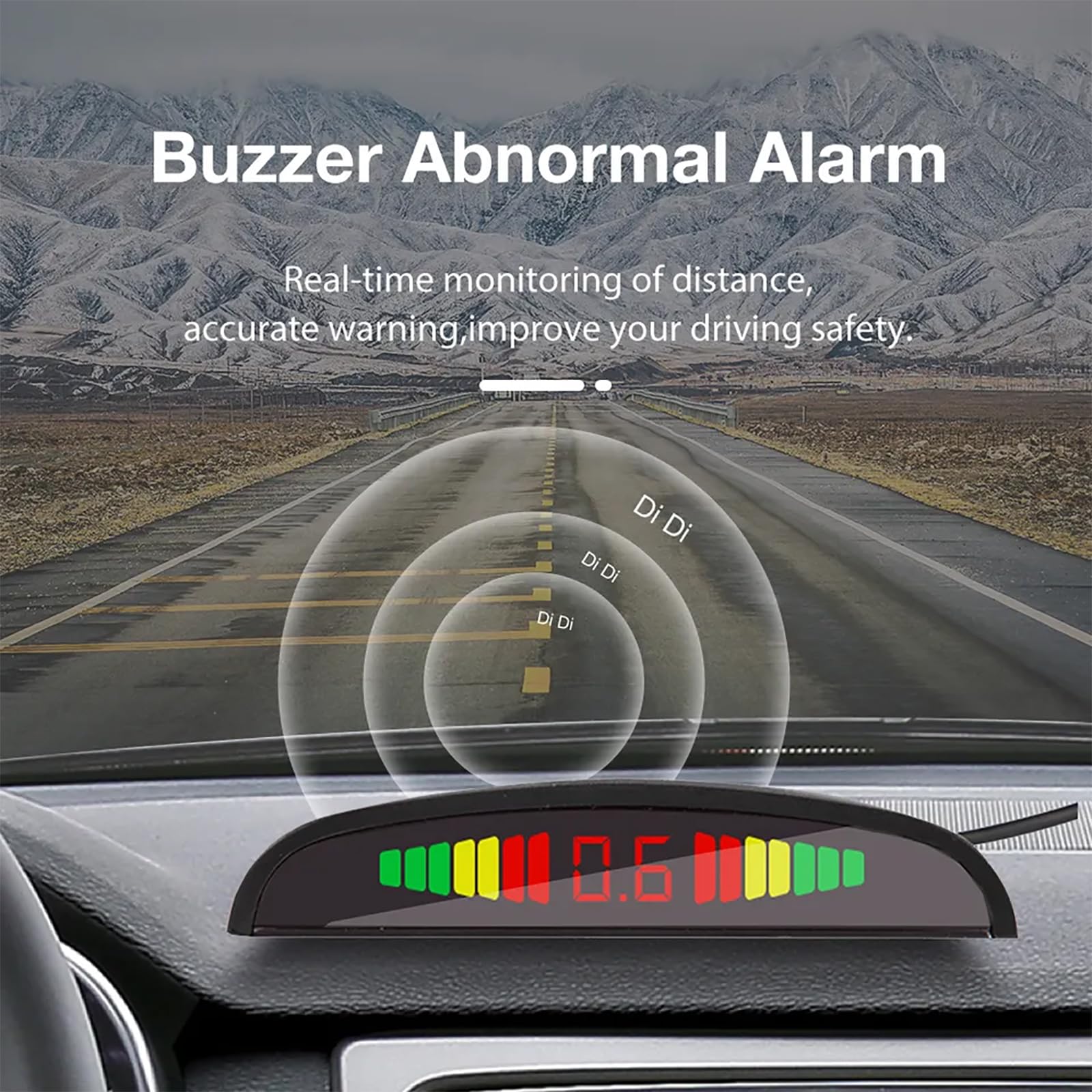 Alarma De Asistencia De Estacionamiento LED, Alarma De Sonido Sensor De Estacionamiento Universal Con 4 Sensores De Estacionamiento, Detección De Distancia De 0 ~ 2,0 M, Para Automóvil SUV Automotriz