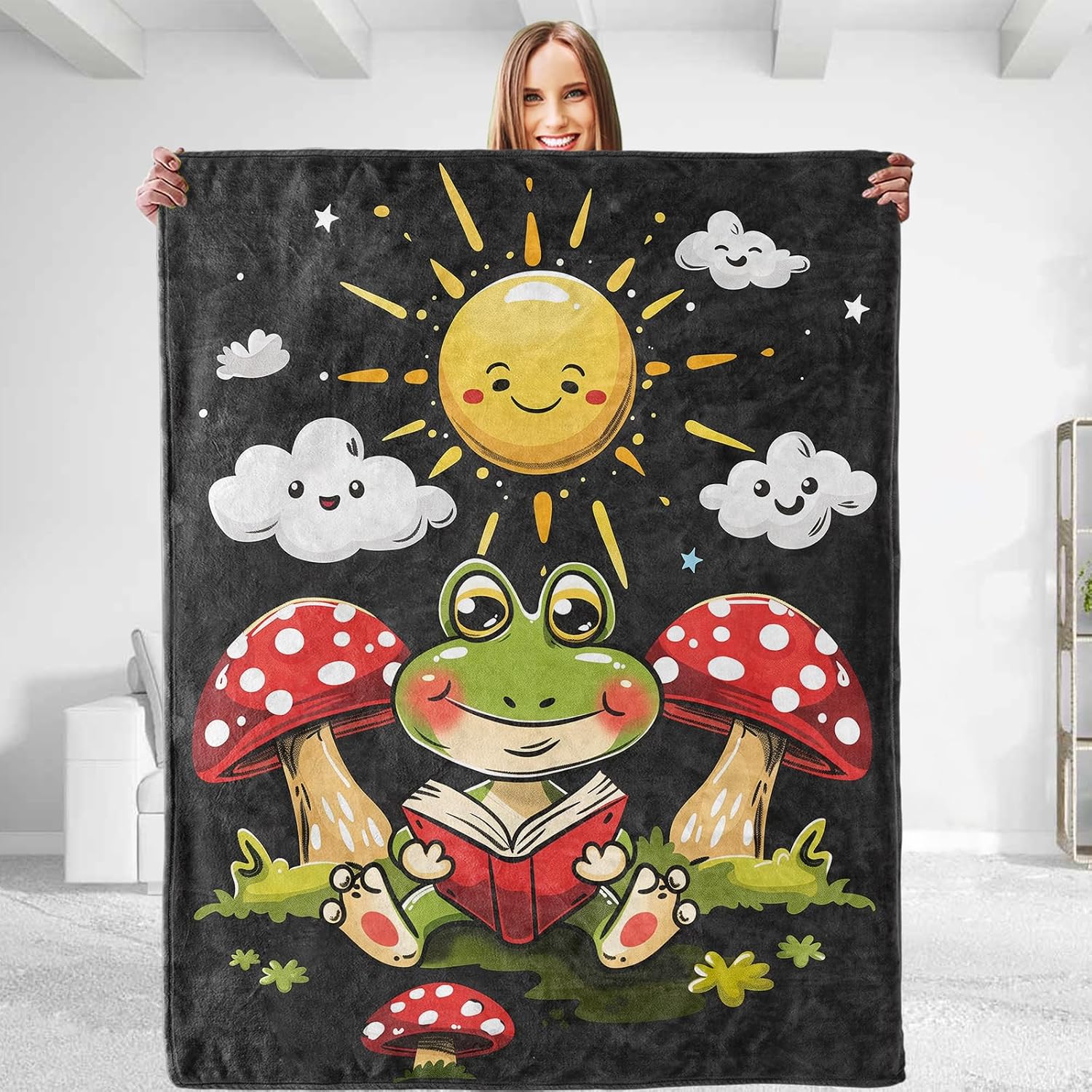 Lovely Hippo Throw Blanket - Soft Plush, Lightweight, Warm, Fuzzy Anti-Pilling Flannel Blanket for Couch, Bedroom, Travel, Bed, Outdoor - Comfy for Men & Women 50in×60in