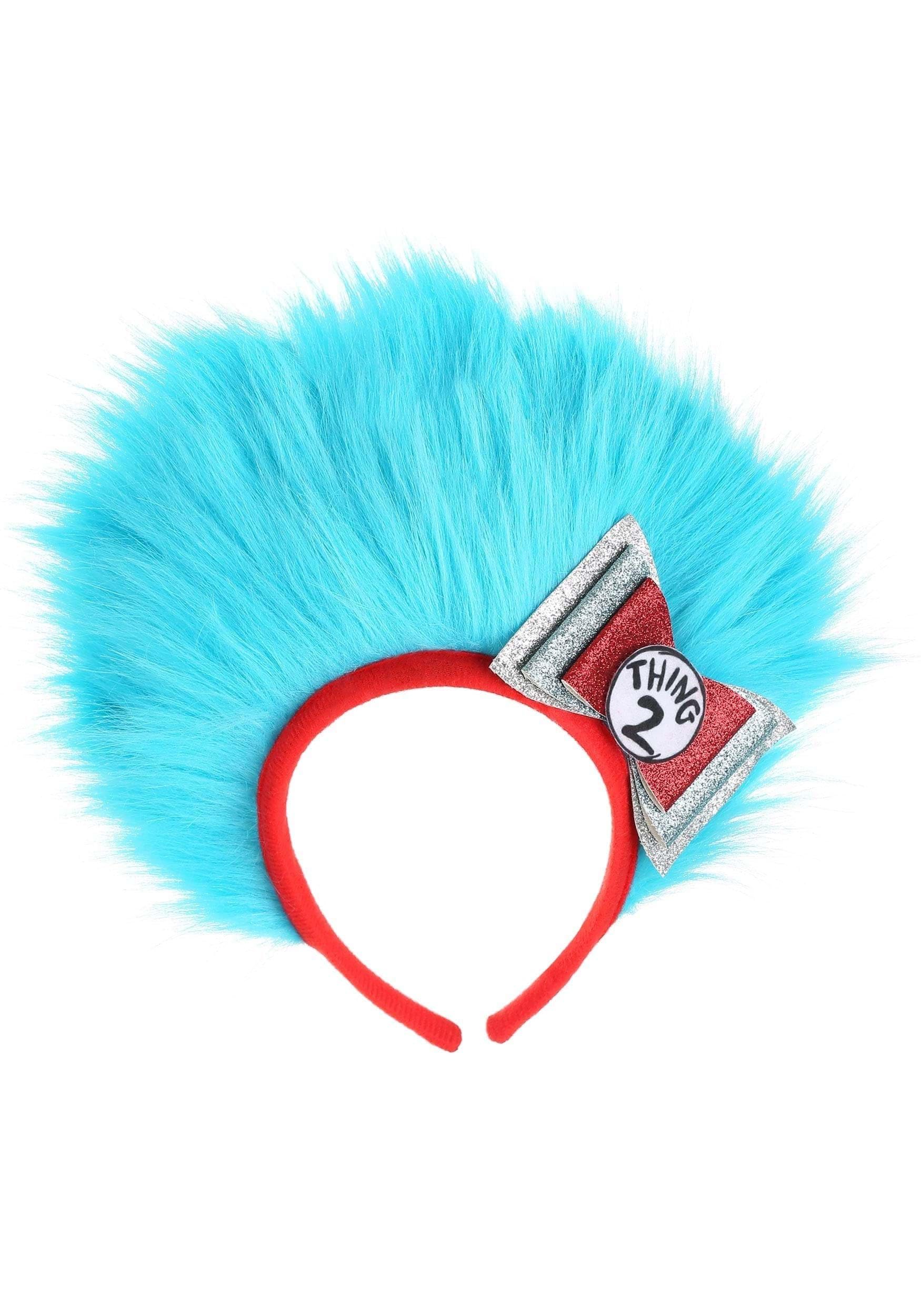 elope Thing 1 & 2 Fuzzy Headband, Blue, UNISIZE