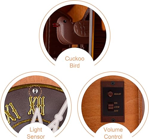 Miniatura 4 de Reloj cucú, de Kendal, artesanal, de madera