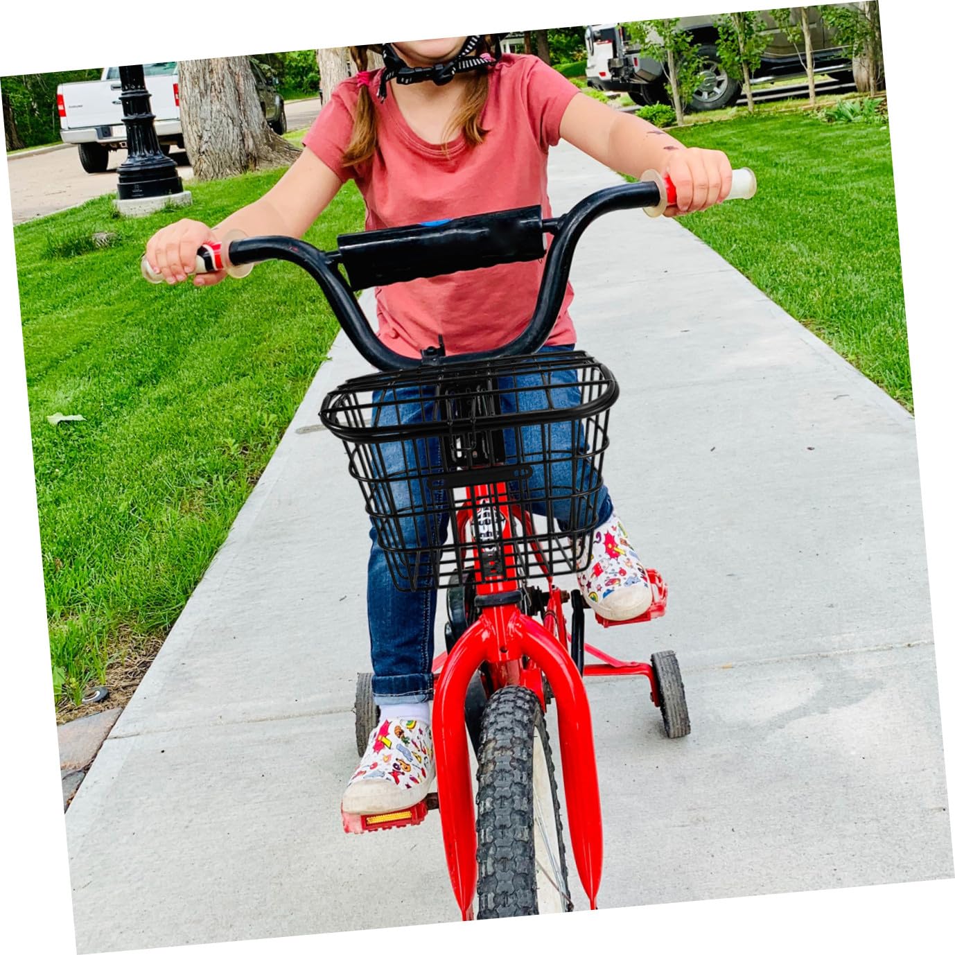 Mipcase Cestino Pieghevole per Bicicletta Lampada da Tavolo Personalizzata Contenitore Fatto in Casa Contenitore più Fresco Cerchio Kit Semplice Erogatore Acciaio Inossidabile Black