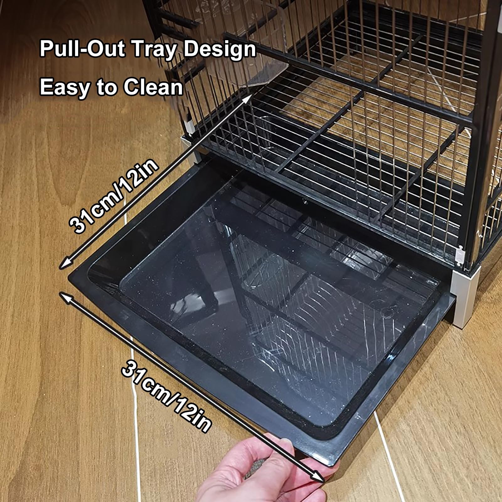 Jaula para Pájaros Pequeños, Jaula para Loros, Agapornis Jaula, Jaula para Periquitos, Comedero, Caja de Comida, Caja de Agua, Columpio, para Periquitos, Agapornis, Cotorras(Black)