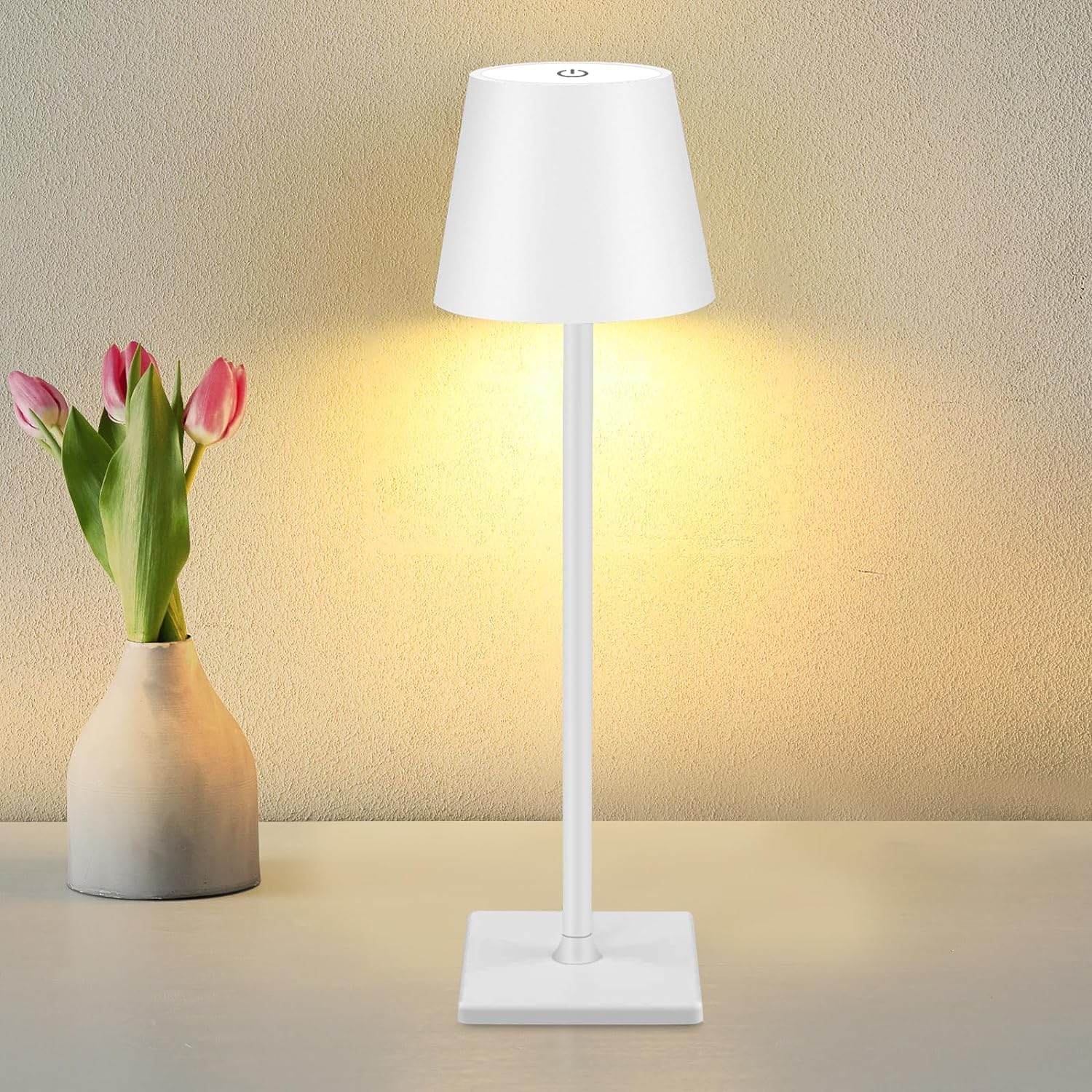 Parssufy Cordless Table Lamps, Rechargeable Lamps, Battery Operated Lamp, LED Portable Wireless Lamp, Touch Control, 3 Color Temperature, Stepless Dimmable (White) (B0D81GR8HX) Amazon Price History, Amazon Price Tracker