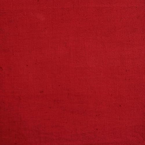 Miniatura 8 de Tela de lino de algodón rojo por The Yard, 42 pulgadas o 42.1 in de ancho, 10 yardas continuas Tela de algodón rojo, Tela de ropa de ropa de lino de