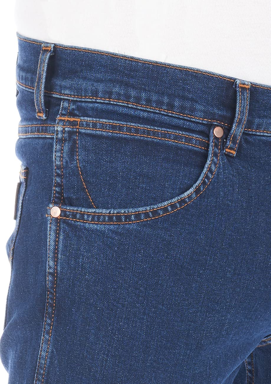 Wrangler Herren Jeans Greensboro Regular Fit Herrenhose Straight Blau W30 - W42