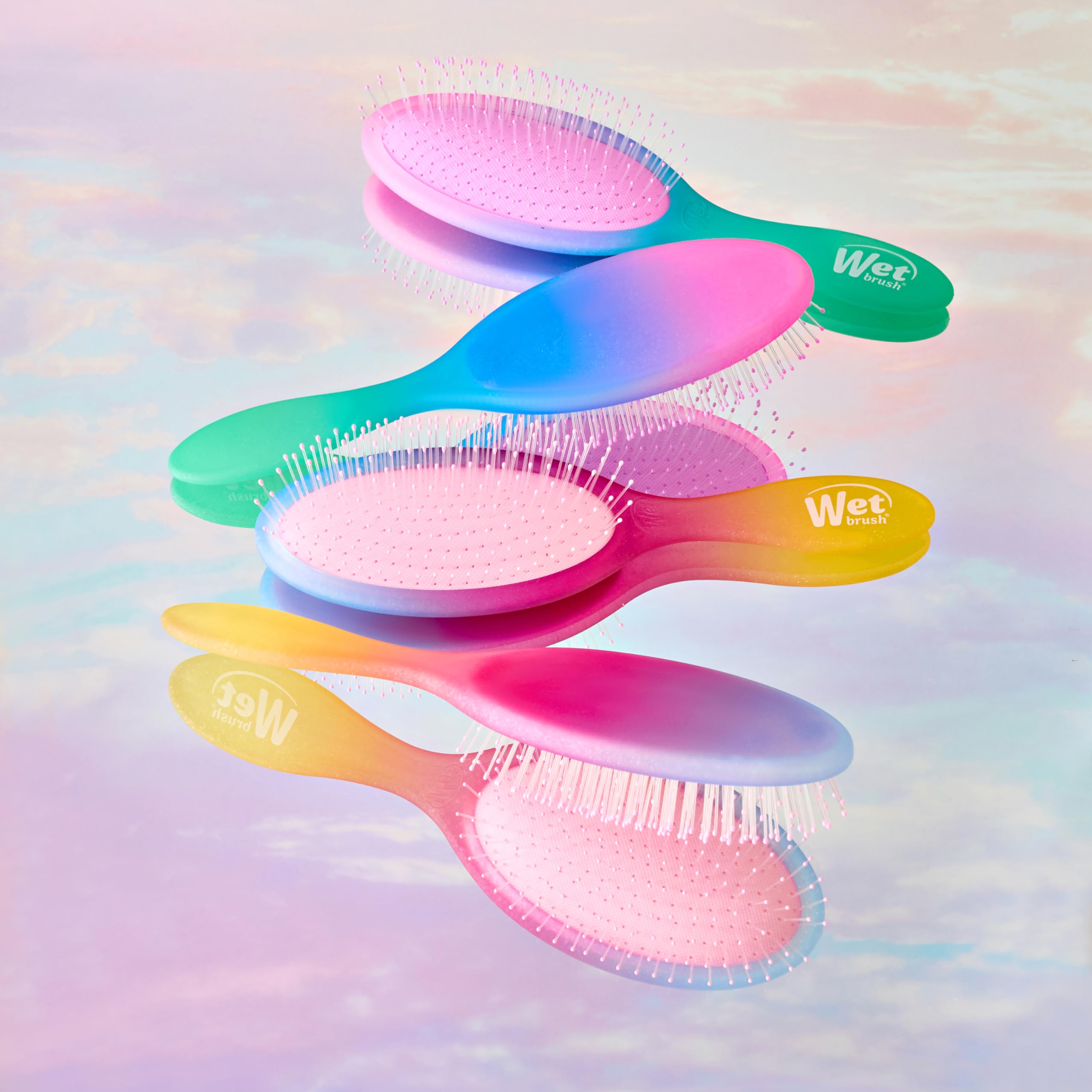 Wet Brush Original Detangler Haarbürste, weiche, flexible Borsten, entwirren sanft alle Haartypen, funktioniert auf nassen oder trockenen Strähnen, ergonomischer Griff, reduziert Haarbruch, limitierte