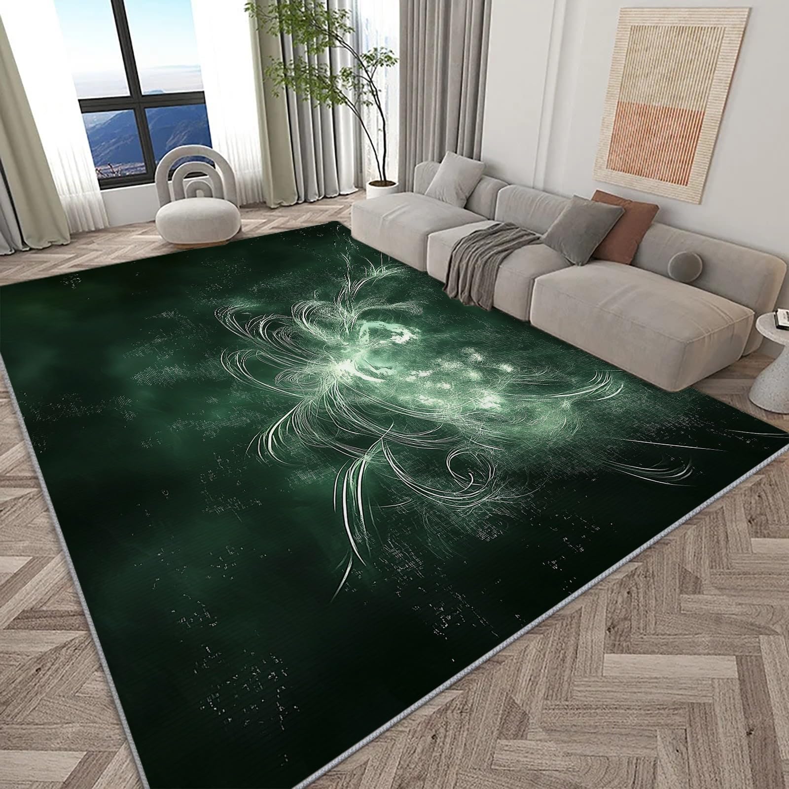 Tapis vert foncé antidérapant pour sécuriser un sol glissant