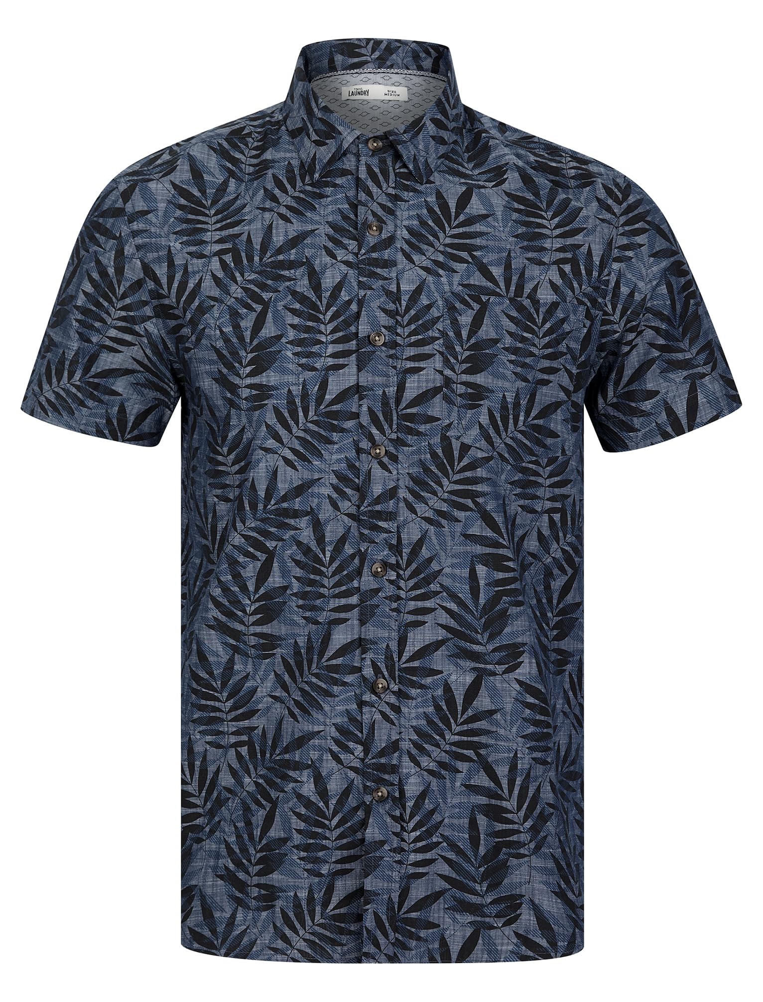 Tokyo Laundry Men's Tropical Floral Print Cotton Short Sleeve Hawaiian Shirt