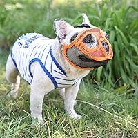 Vista 5 de Bozales cortos para perro, XXS - Bozal de malla transpirable ajustable para morder, masticar, ladrar, entrenamiento de perro, máscara negra