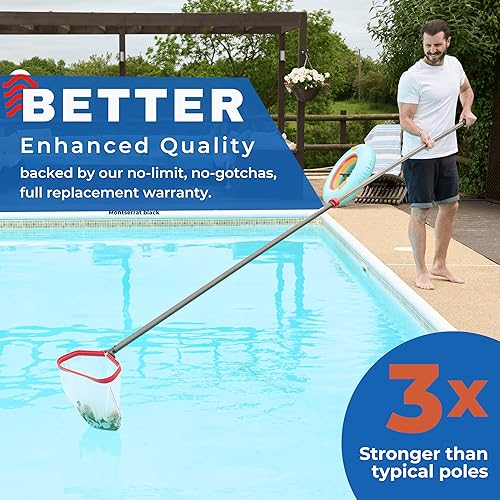 Vista 4 de ProTuff - Poste telescópico resistente de 12 pies, repuesto incondicional de por vida, extensión instantánea y confiable, ajuste universal