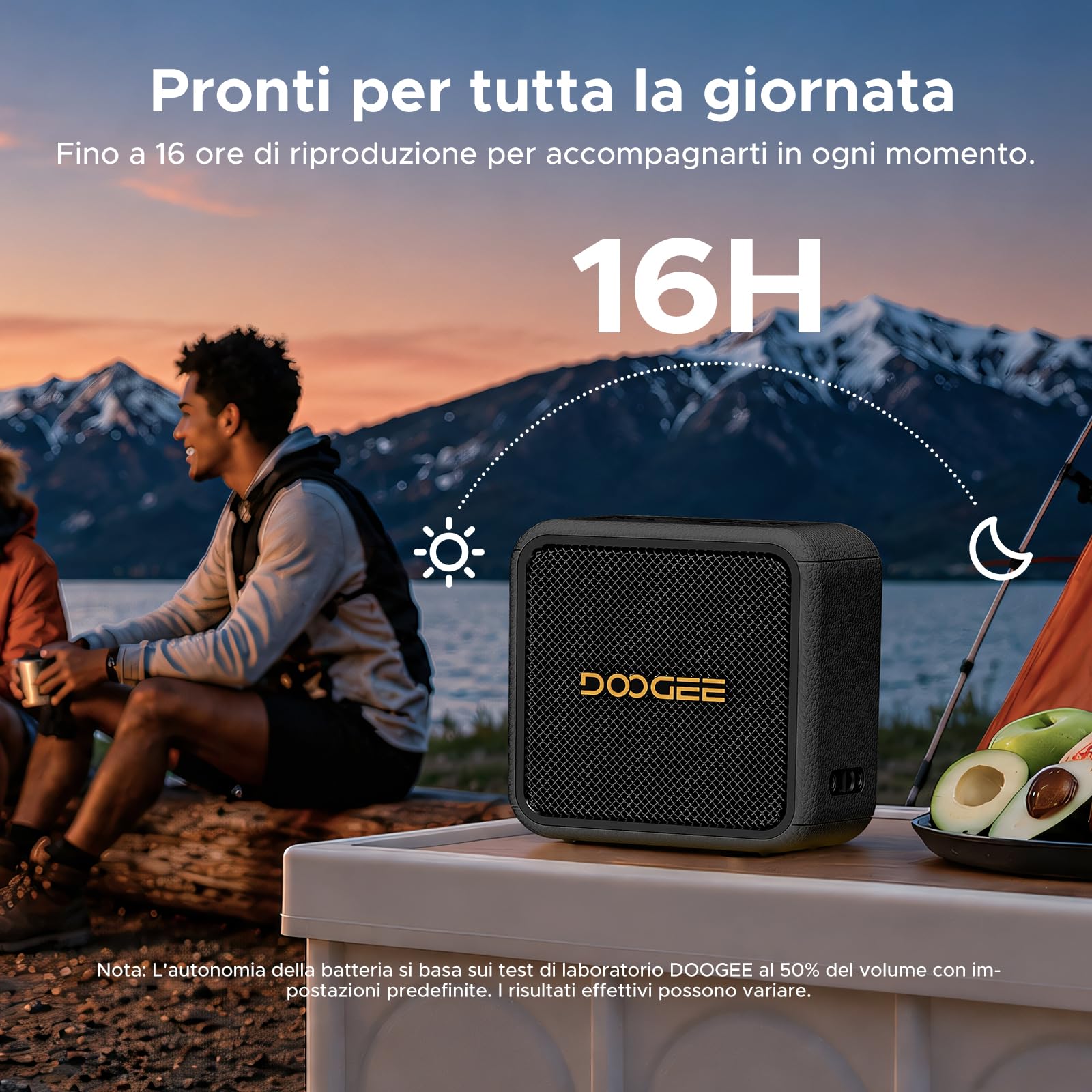 Cassa Portatile 20W Picco,Speaker Wireless IP67 Impermeabile Antipolvere e Antiurto,14 Ore Autonomia,TWS Stereo,Vivavoce,USB TF AUX (BLACK)