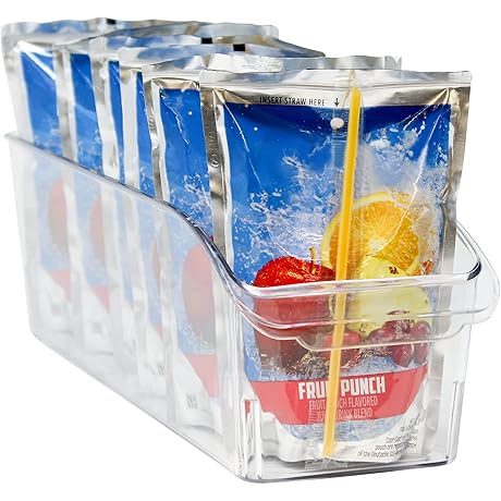 Plastic Storage Bin Organizes Fridge, Freezer, and Kitchen