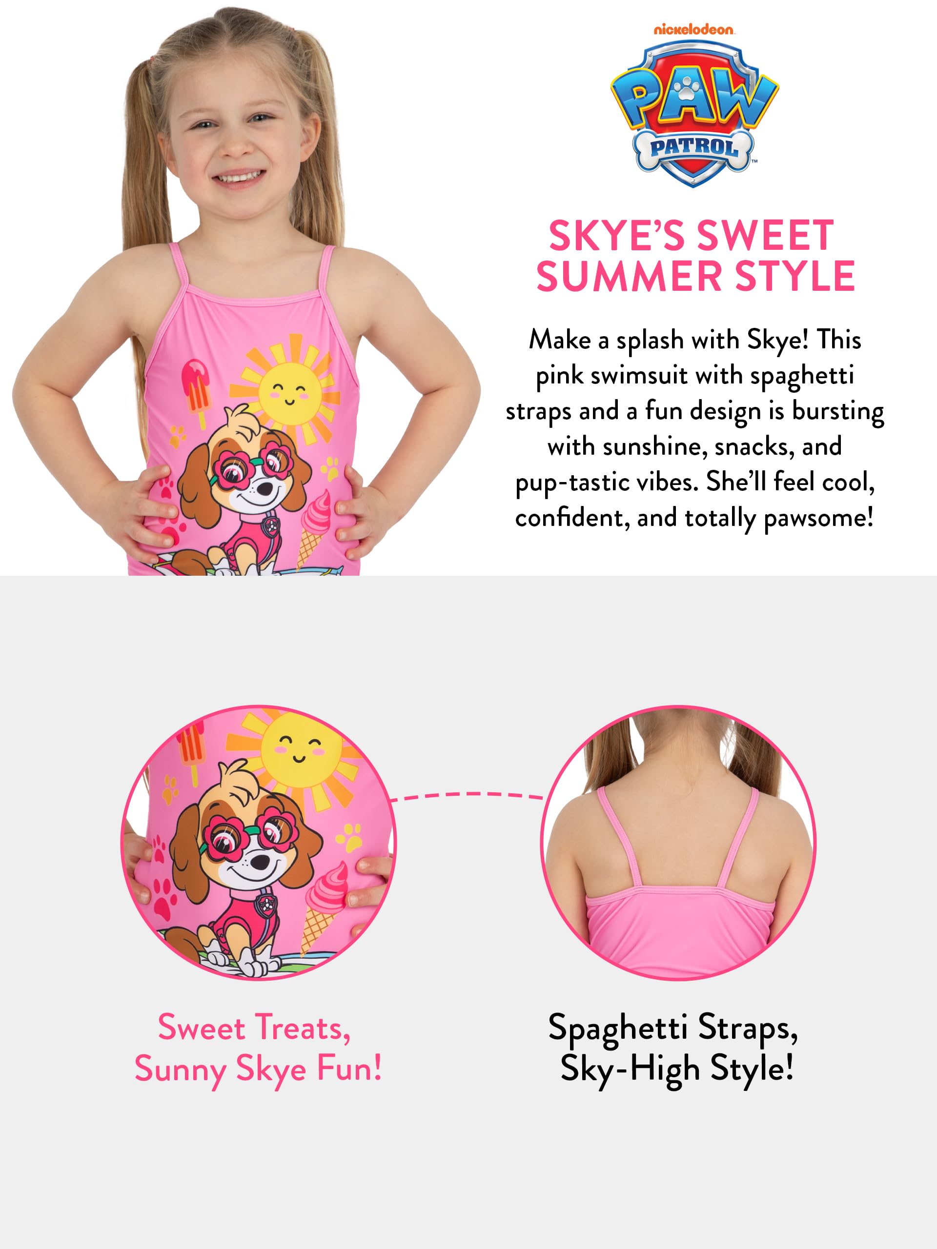Paw Patrol Bañador Niña Skye Natacion Una Pieza