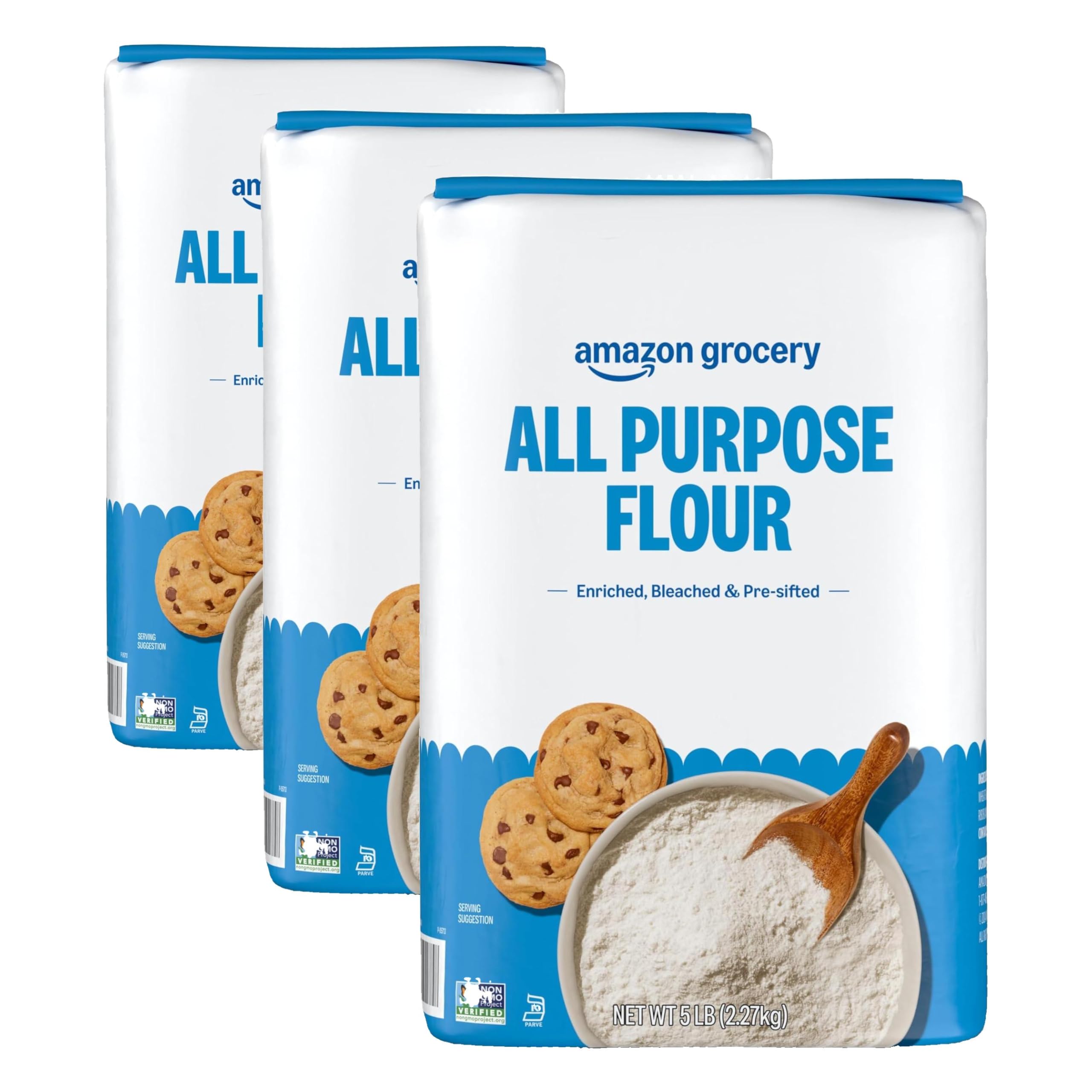 Amazon Grocery, All Purpose Flour, 5 Lb (Pack of 3)
