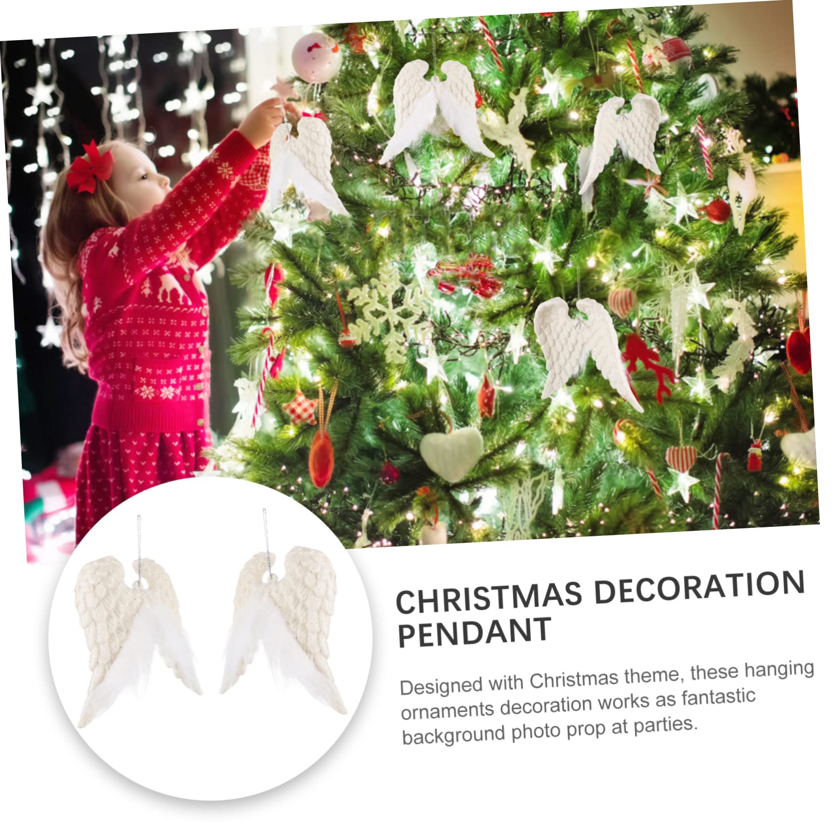 ABOOFAN 5 Sets Weihnachtsbaumschmuck Weihnachtsbaumschmuck Kreative Weihnachtsanhänger Exquisite Handwerkskunst Leichtes Weihnachtsthema Party- Und Bankettdekor 2 Stück * 5