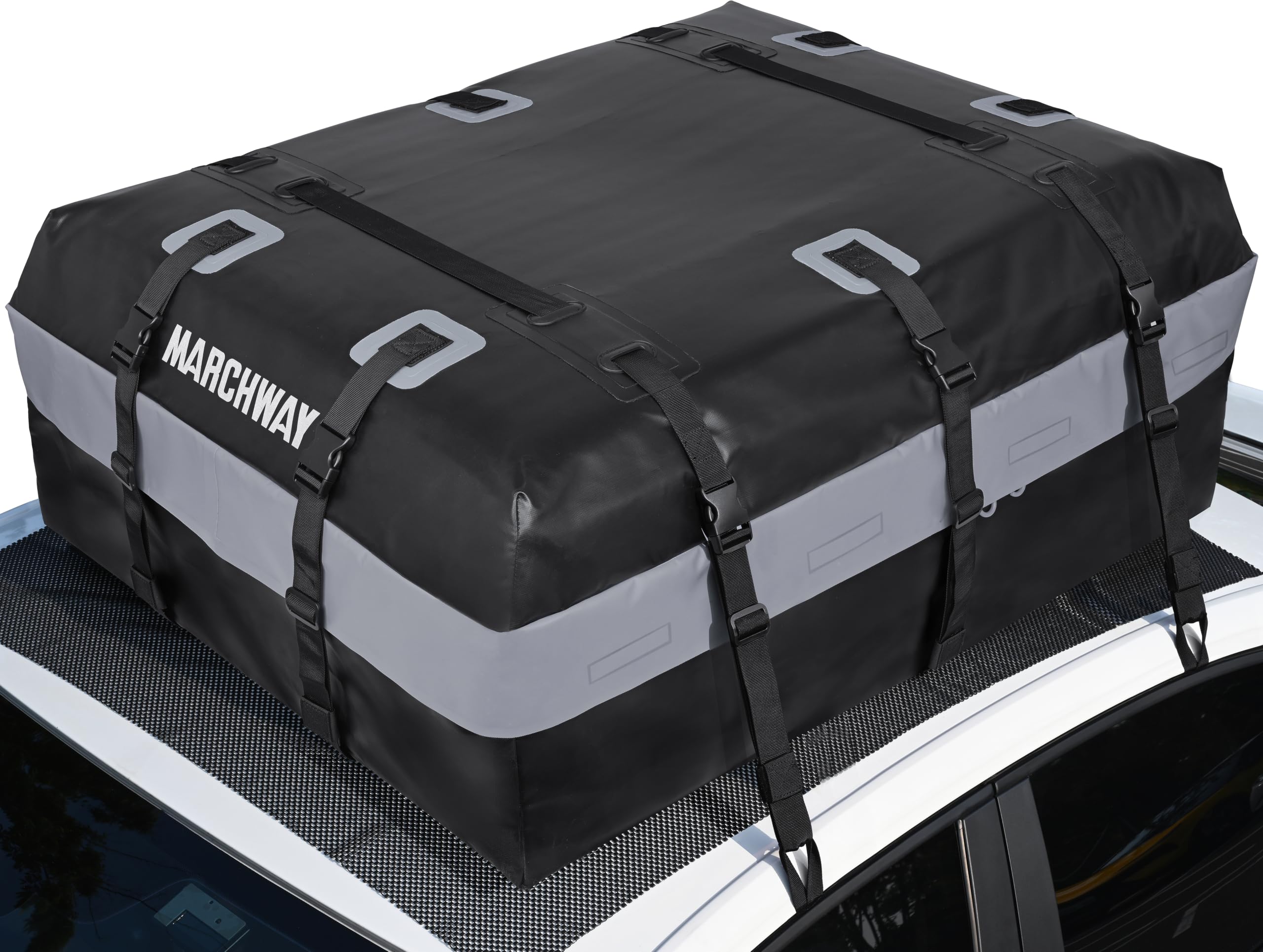 Photo 1 of MARCHWAY Waterproof Car Roof Luggage Bag - 21 Cu Ft, Black